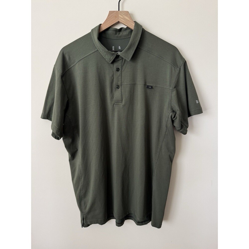 Arc'teryx Polo Shirt Mens X Large Grey Captive SS Polo Stretch Casual Travel